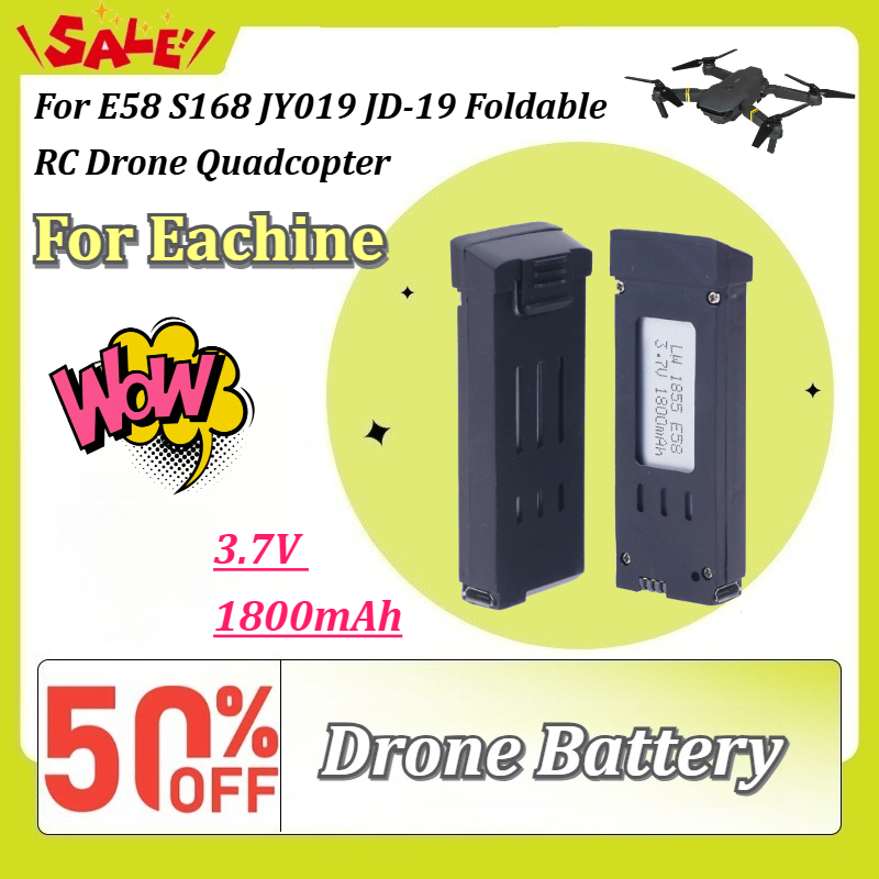 Eachine Drone E58 - Baterai Lithium Isi Ulang 3.7V 1800mAh