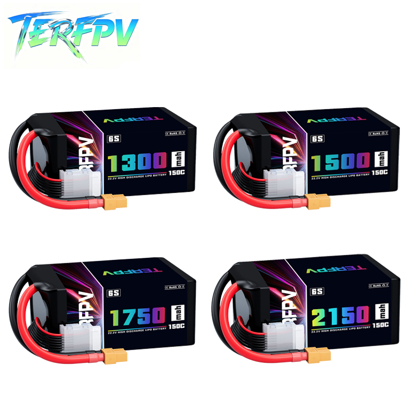 Drone Battery Lipo - Baterai Lipo TERFPV 6S 22.2V 1300/1500/1750./2150mAh