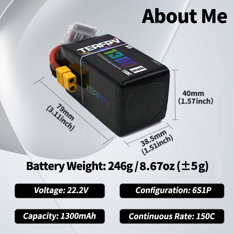 Baterai Lipo TERFPV 6S 22.2V 1 - Drone Battery Lipo ulasan dan harga