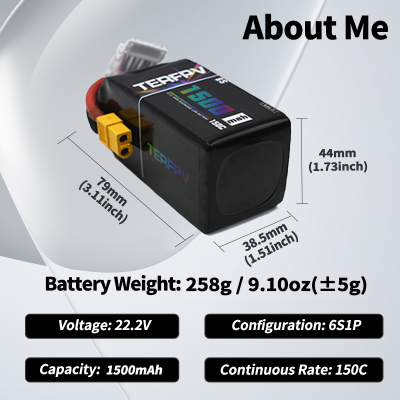 Baterai Lipo TERFPV 6S 22.2V 1 - Drone Battery Lipo ulasan dan harga