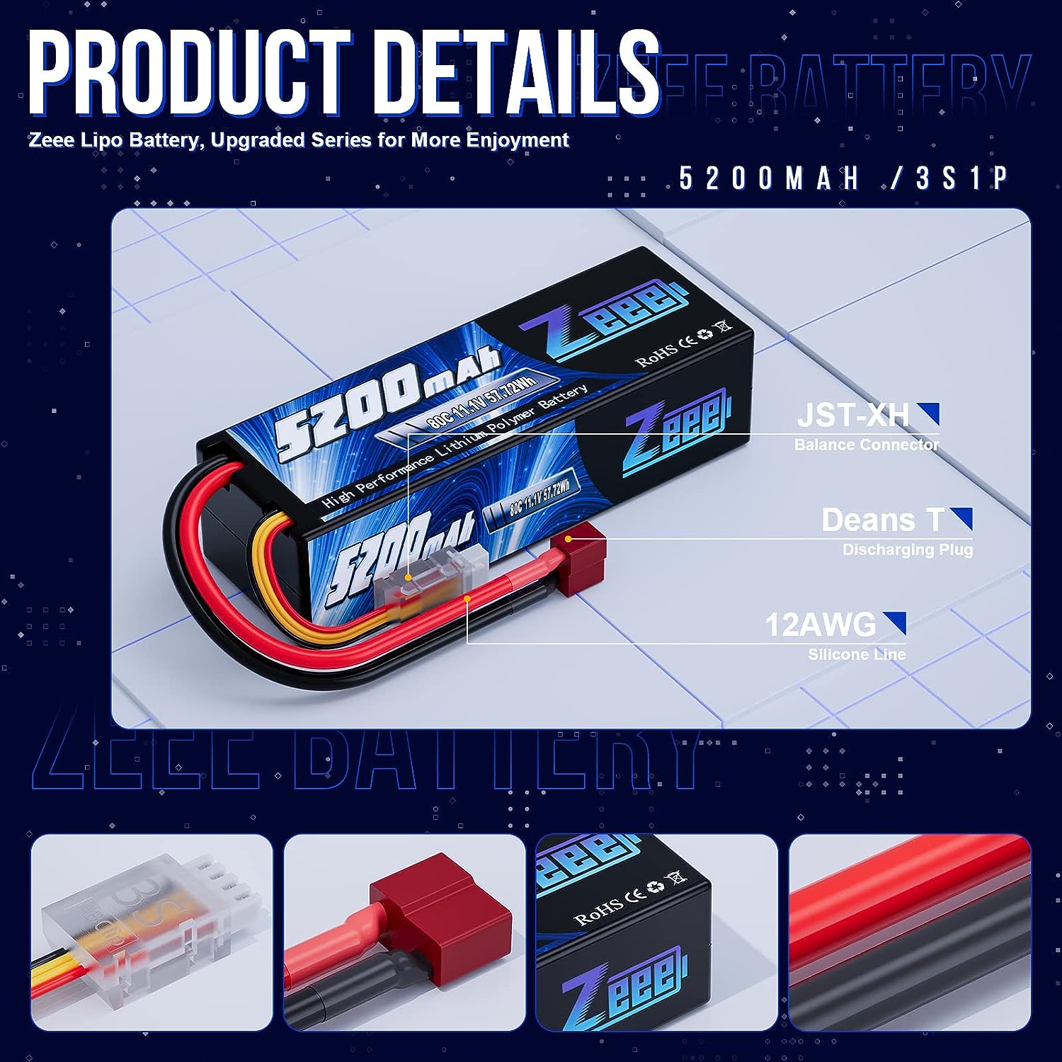 Zeee 3S 5200mAh baterai Lipo 1 - Drone Battery 3S ulasan dan harga