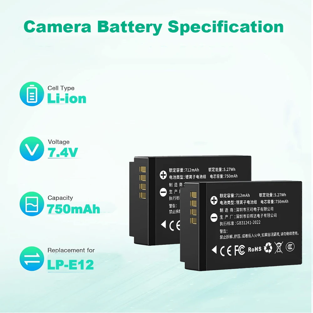 Baterai Kamera LP-E12 Baru unt - Canon Camera Eos M50 Mark Ii ulasan dan harga