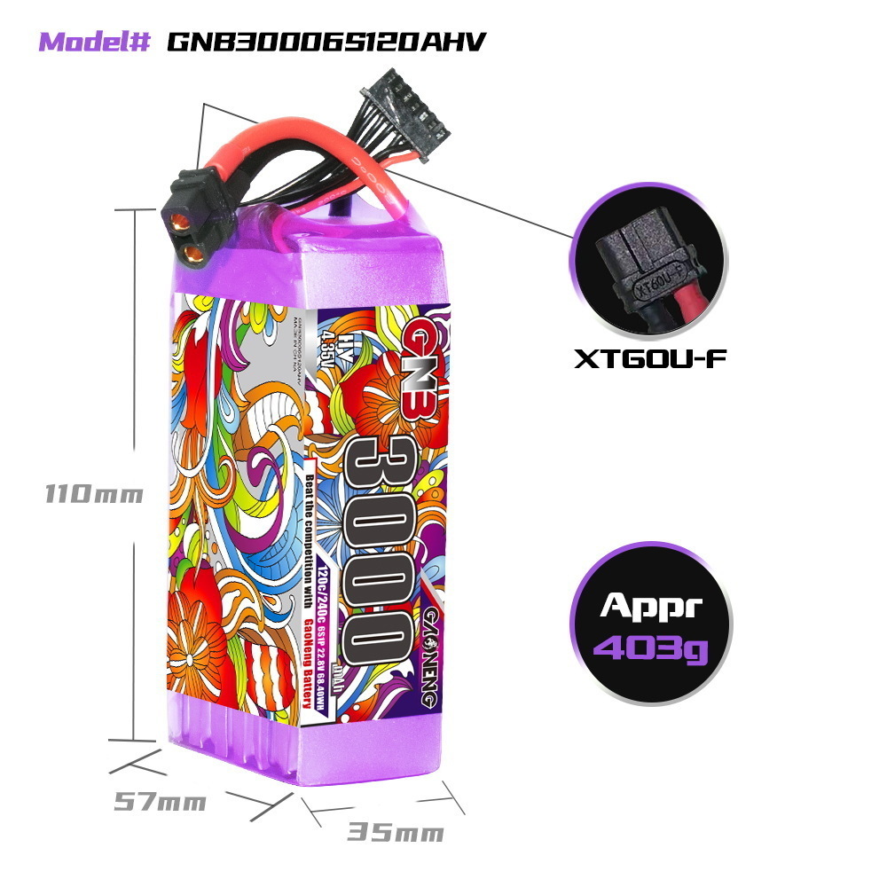 Baterai Lipo GNB 6S 22.8V 3000 - Drone Battery Lipo ulasan dan harga