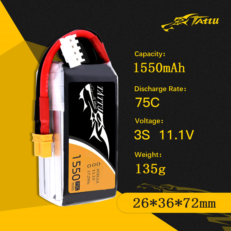 TATTU 3S baterai LiPo 75C 3S 1 - Drone Battery Li-Ion ulasan dan harga